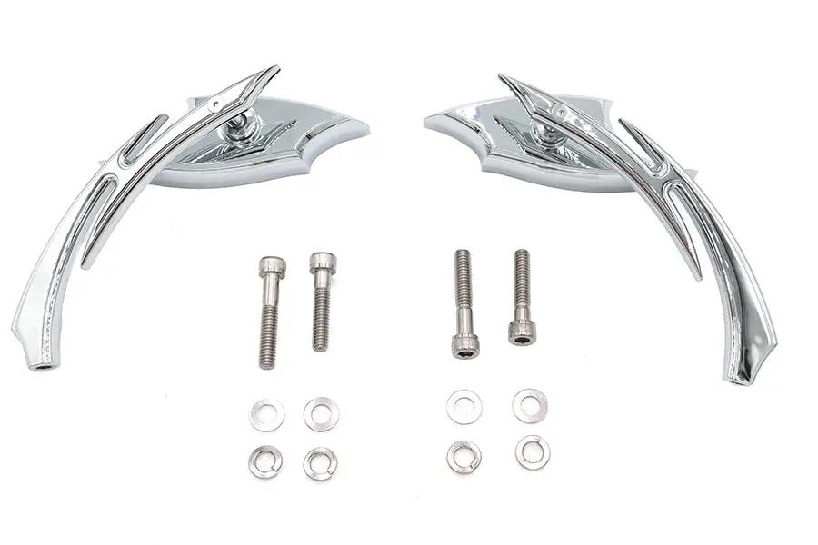 Wyatt Gatling Lucifer Mirror Set with Sickle Stem for Harley Davidson Motorcycles by Wyatt Gatling
