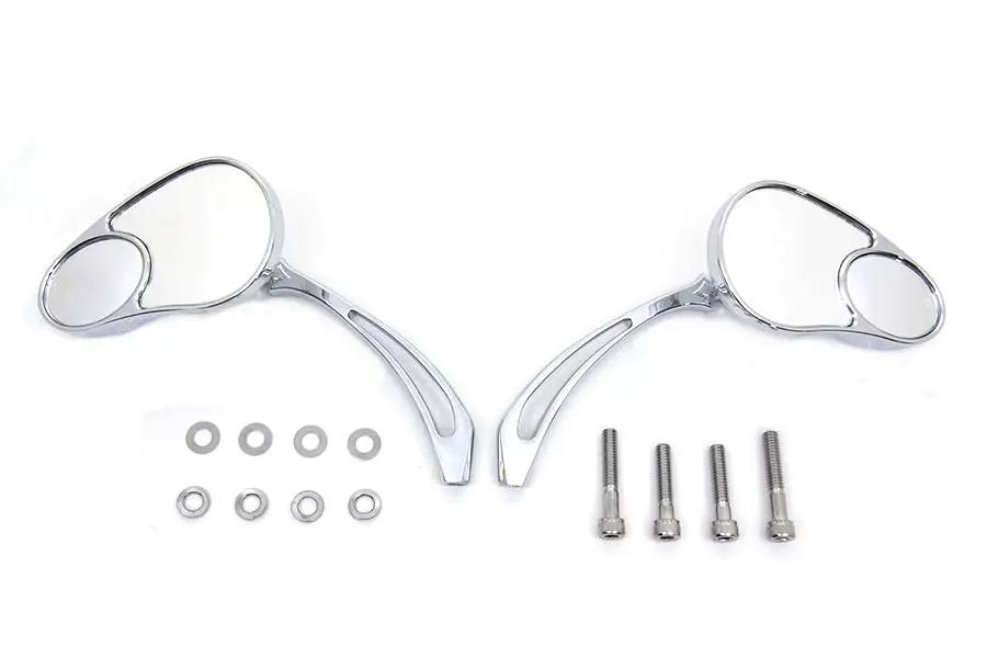 Wyatt Gatling Part 76568B4 Split Vision Mirror Set for Harley Davidson (1965-1974 Models) by Wyatt Gatling