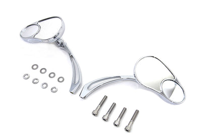 Wyatt Gatling Part 76568B4 Split Vision Mirror Set for Harley Davidson (1965-1974 Models) by Wyatt Gatling