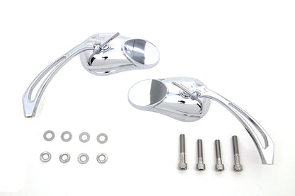 Wyatt Gatling Part 76568B4 Split Vision Mirror Set for Harley Davidson (1965-1974 Models) by Wyatt Gatling