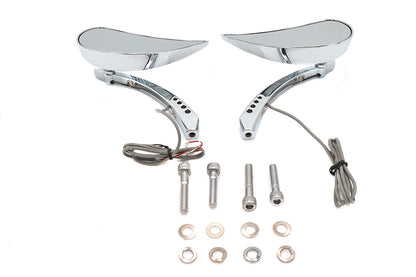 Wyatt Gatling Billet Teardrop Mirror Set for Harley Davidson (Part #76629) by Wyatt Gatling