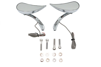Wyatt Gatling Billet Teardrop Mirror Set for Harley Davidson (Part #76629) by Wyatt Gatling