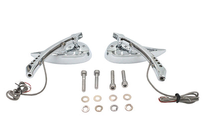 Wyatt Gatling Billet Teardrop Mirror Set for Harley Davidson (Part #76629) by Wyatt Gatling