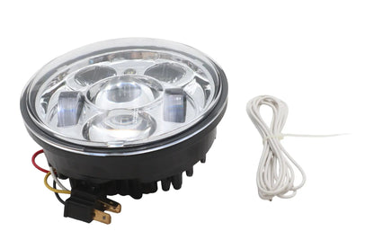 Ultima 8-485 Chrome 5-3/4 Inch Daylight Projector LED Headlamp for Harley Davidson by Ultima