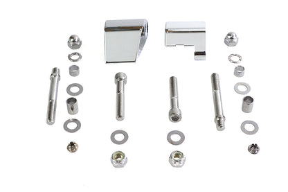 Wyatt Gatling Chrome Mirror Mount Kit for Harley Davidson Handlebar Master Cylinders - Part 76499 by Wyatt Gatling