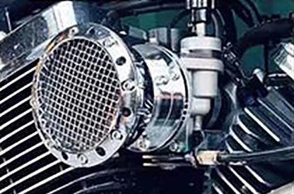 V-Twin Chrome Velocity Stack with Screen for CV Carburetors by V-Twin