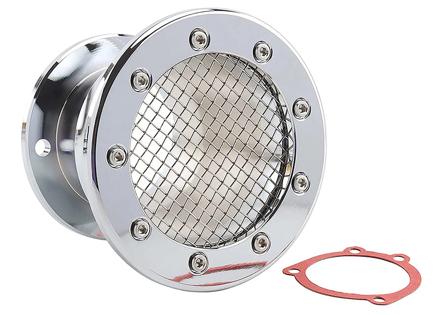 V-Twin Chrome Velocity Stack with Screen for CV Carburetors by V-Twin