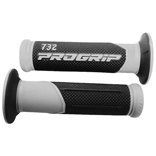 PROGRIP Duo Density 732 Motorcycle Grips, Black/Titanium – PA073200NE02-298