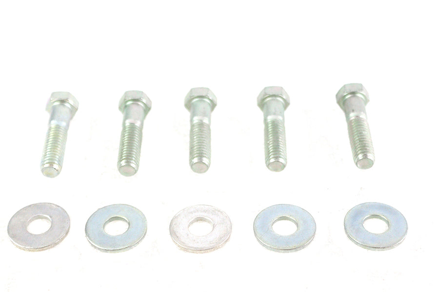 Colony Zinc Plated Rear Sprocket Hardware Kit for Harley Davidson FLST and FXST (Part 3412-10) by Colony