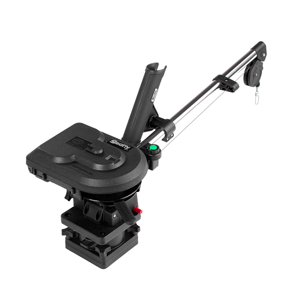 Scotty 1101 Depthpower Electric Downrigger with Rod Holder and Swivel Base