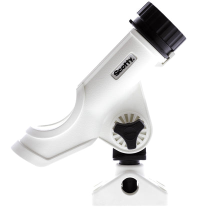 Scotty Power Lock Rod Holder White with No. 241 Side/Deck Mount - Model 230-WH
