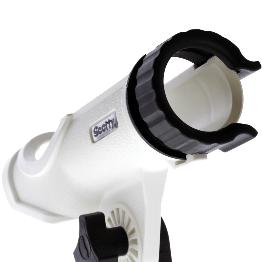 Scotty Power Lock Rod Holder White with No. 241 Side/Deck Mount - Model 230-WH
