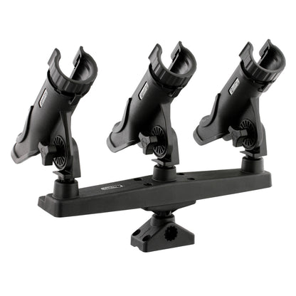 Scotty Triple Rod Holder with 3 Power Lock Rod Holders and Built-in Lure Rack