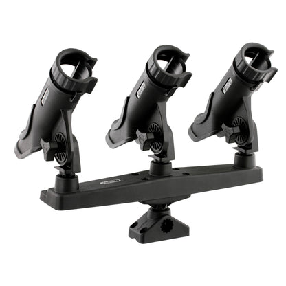 Scotty Triple Rod Holder with 3 Power Lock Rod Holders and Built-in Lure Rack