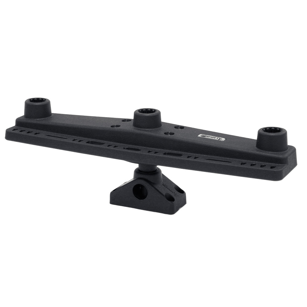 Scotty Triple Rod Holder Mount - Board Only with Adjustable Design and Built-In Lure Rack