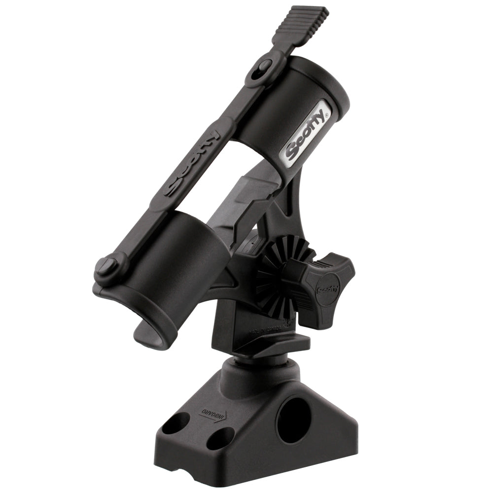 Scotty Fly Rod Holder with 241 Side/Deck Mount for Hands-Free Trolling