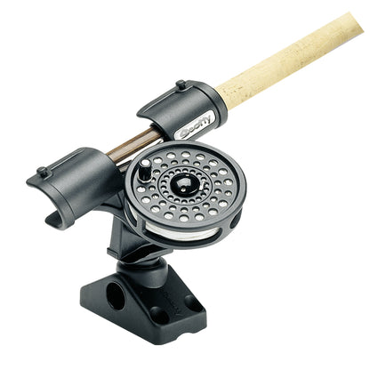 Scotty Fly Rod Holder with 241 Side/Deck Mount for Hands-Free Trolling