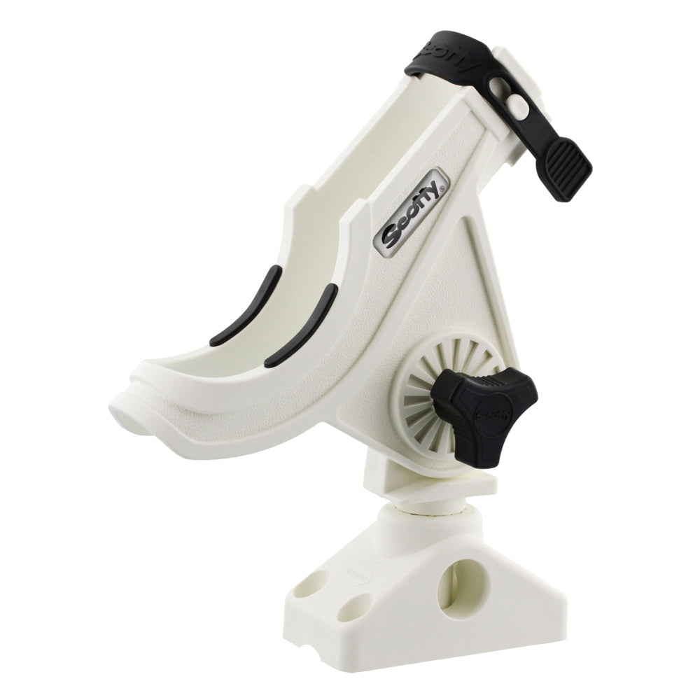 Scotty 280 Bait Caster and Spinning Rod Holder with No. 241 Mount - White