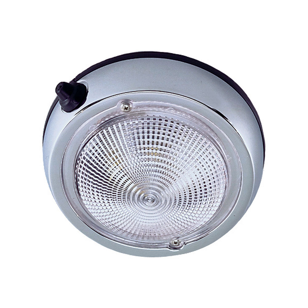 Perko Surface Mount Dome Light - 6-inch Diameter, Chrome Plated, Model 0300DP2CHR