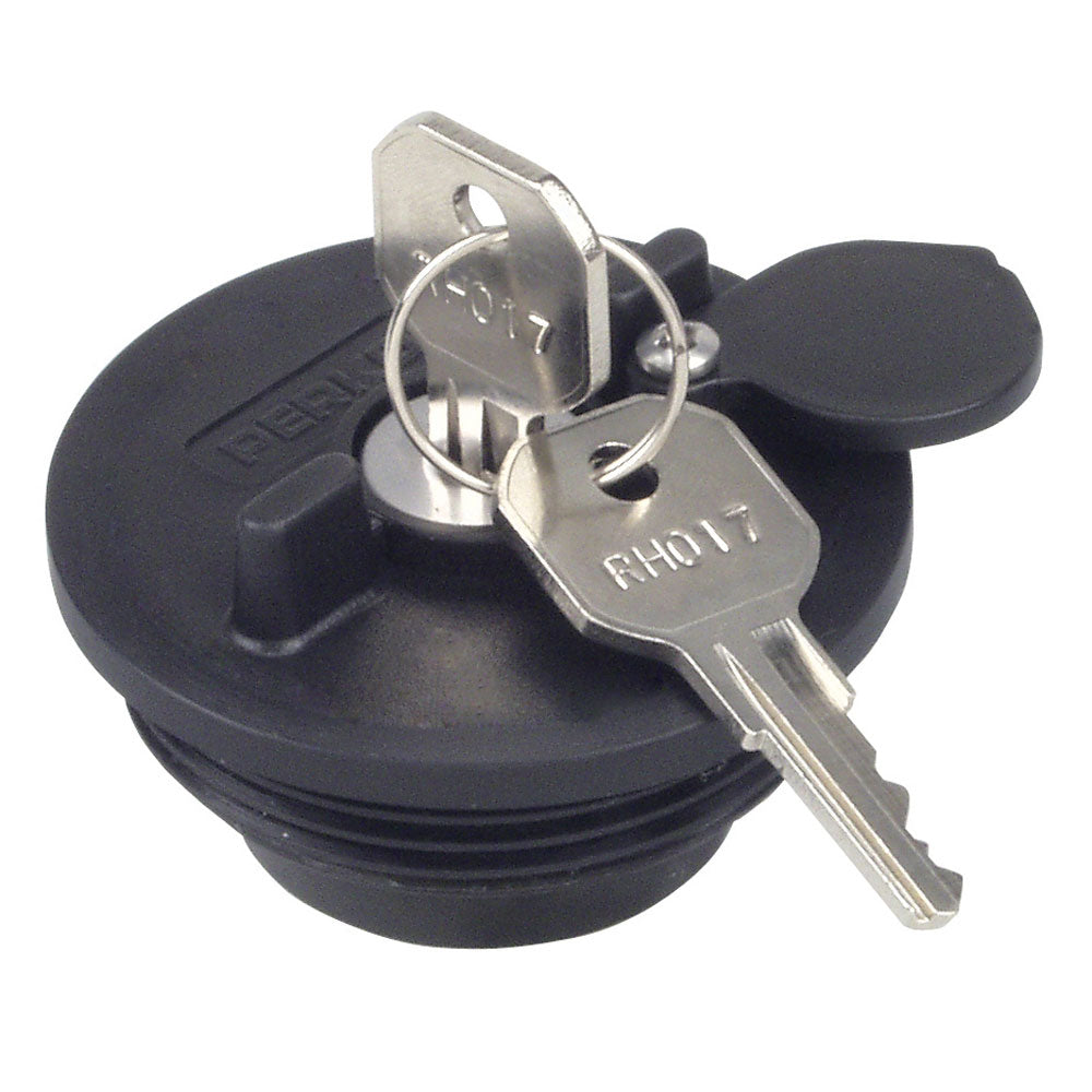 Perko Fuel System Locking Cap for 1-1/2-Inch Non-Vented Fills, Part Number 1324DP0BLK