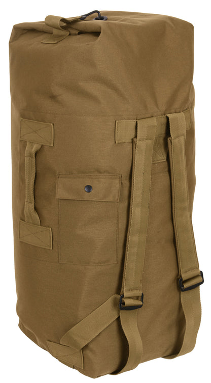 Rothco G.I. Type Enhanced Double Strap Duffle Bag in Coyote Brown - Part Number 2684