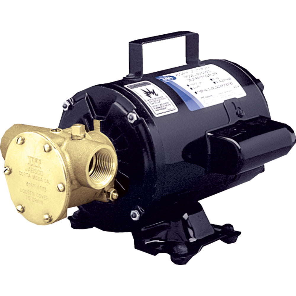 Jabsco 6050-0003 Utility Pump with Open Drip Proof Motor - 115V