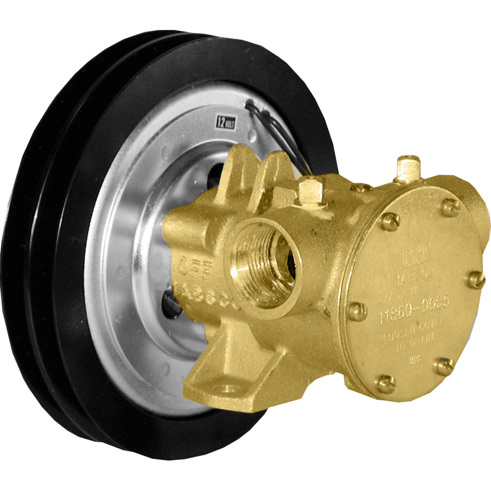 Jabsco 1-Inch Electro-Magnetic Clutch Pump - 12V for Marine and Industrial Use