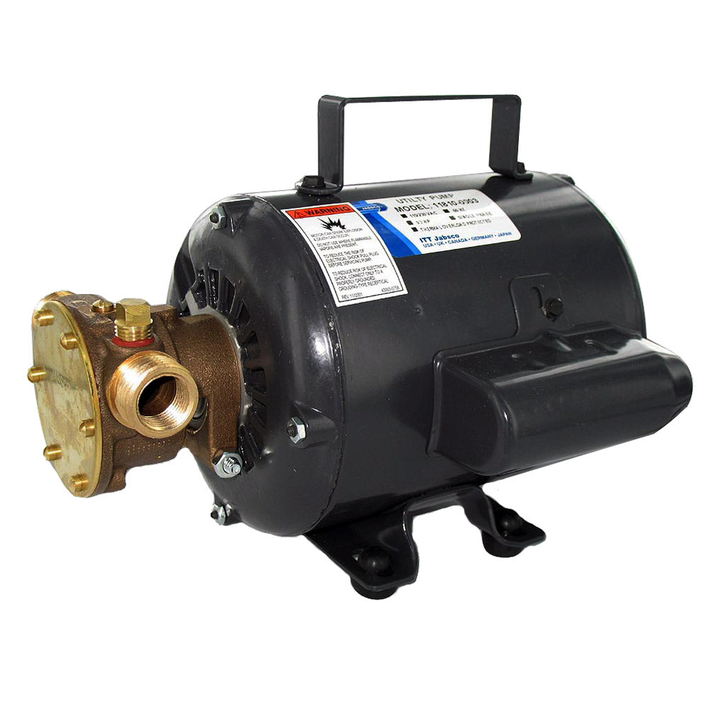 Jabsco Bronze AC Motor Pump Unit - 115V for Marine, Industrial, and Home Applications