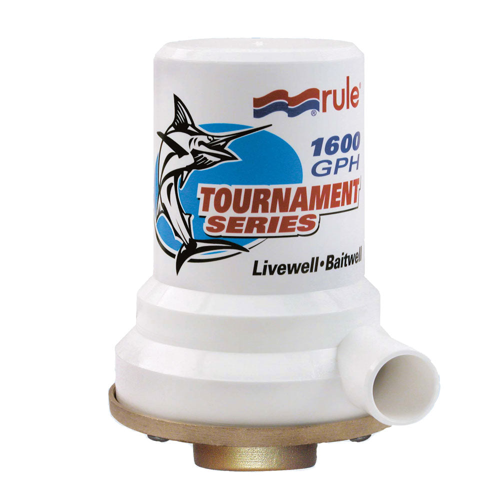 Rule Tournament Series Bronze Base 1600 GPH Livewell Pump - Heavy Duty Marine Livewell Pump