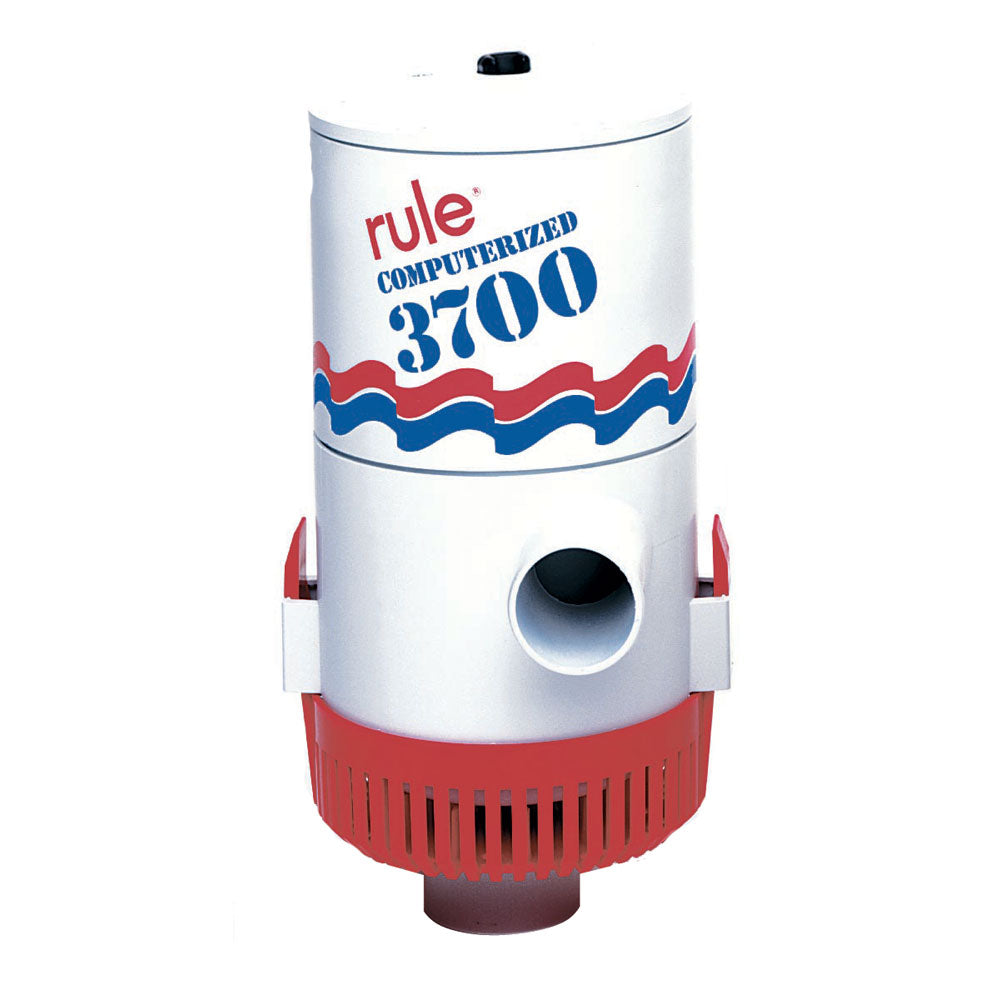 Rule 3700 Automatic 12V Bilge Pump for Boats - Heavy Duty Marine Pump with 1-1/2 Inch Discharge Outlet