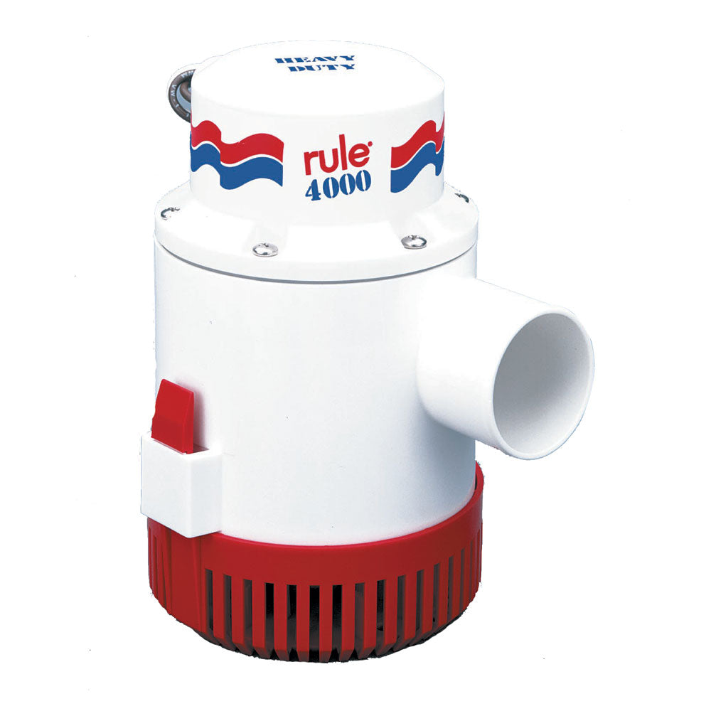 Rule 4000 Non-Automatic 12V Bilge Pump – High Capacity 15,140 GPH, 2-Inch Discharge