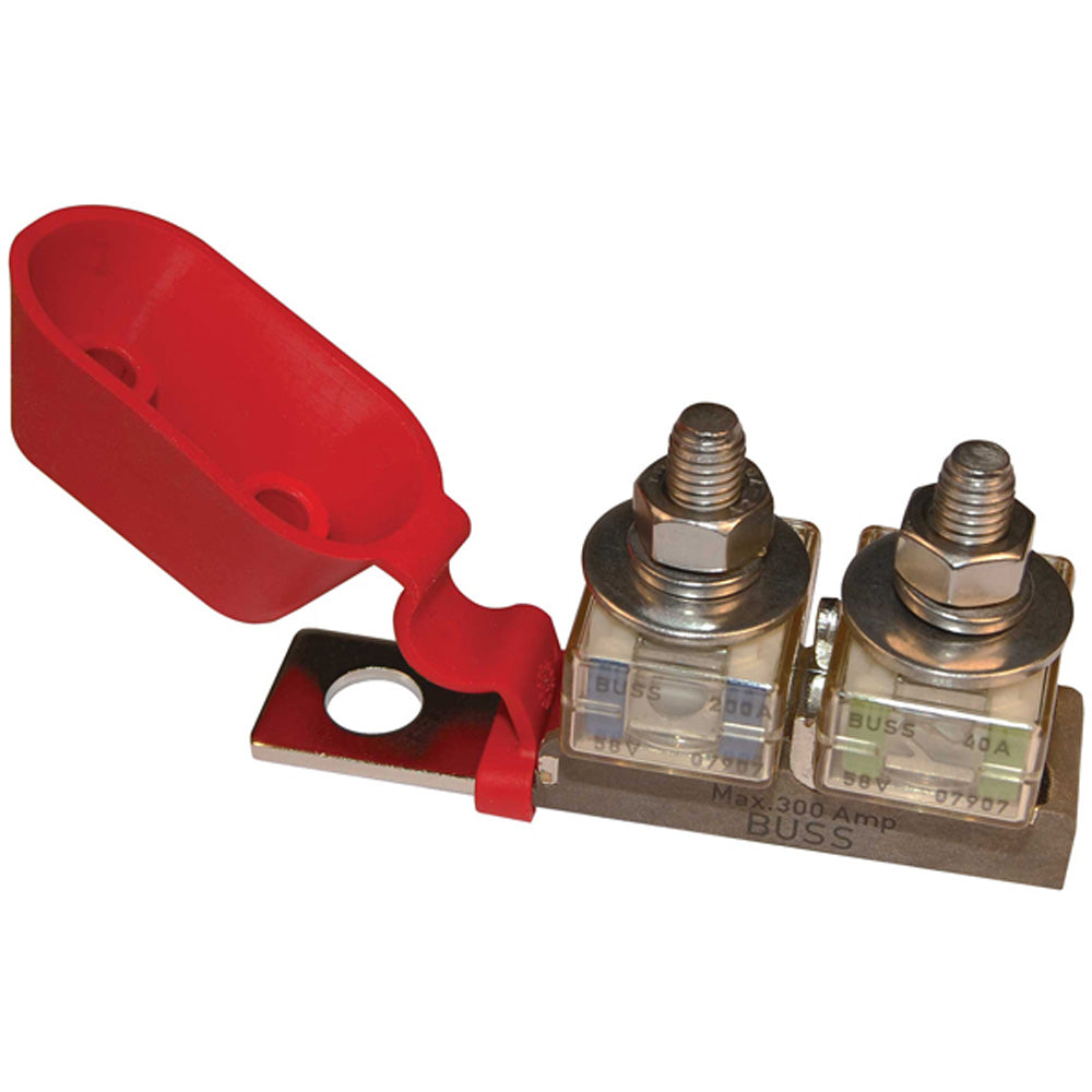 Blue Sea Systems 2151 Terminal Fuse Block with 3/8 inch Mounting Hole and Dual Studs