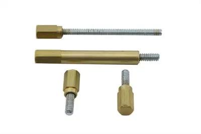 V-Twin Carburetor Float Bowl Screw Kit Brass Finish (Part 35-0025) by V-Twin