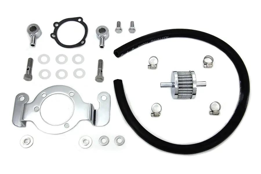 V-Twin Crankcase Breather and Bracket Kit for Harley Davidson FXST (1999-2008) by V-Twin