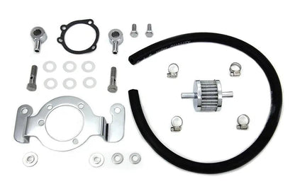 V-Twin Crankcase Breather and Bracket Kit for Harley Davidson FXST (1999-2008) by V-Twin