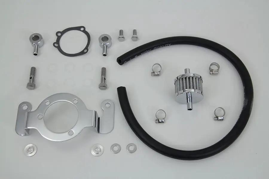 V-Twin Crankcase Breather and Bracket Kit for Harley Davidson FXST (1999-2008) by V-Twin