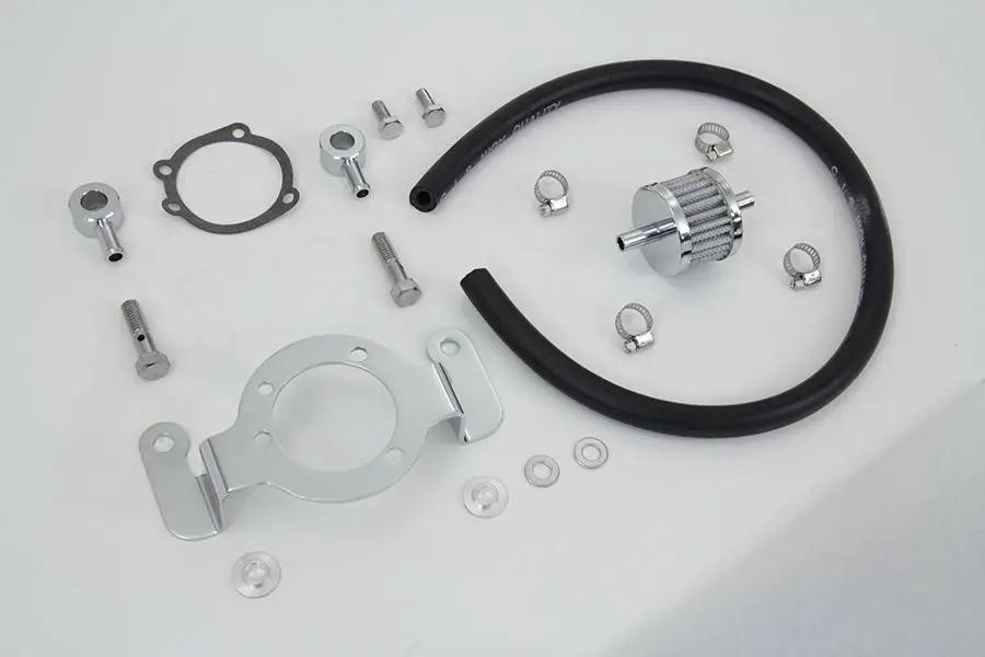 V-Twin Crankcase Breather and Bracket Kit for Harley Davidson FXST (1999-2008) by V-Twin