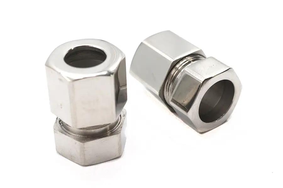 V-Twin Wyatt Gatling 5/16 Inch Fuel Hose Lock Set with Stainless Steel Compression Fittings by V-Twin