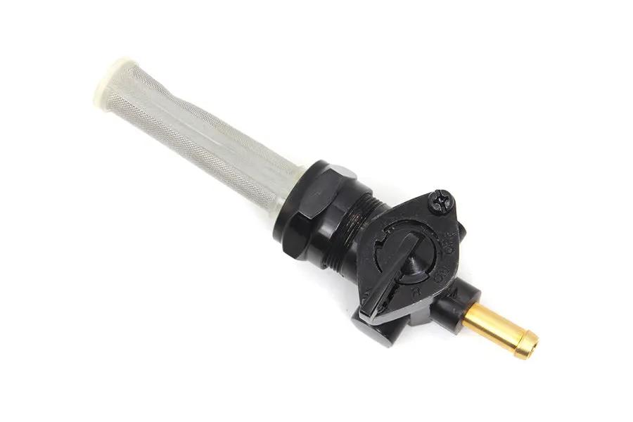 Sifton Black Petcock with Straight Outlet and Nut for Harley Davidson FL (1975-1984) by Sifton