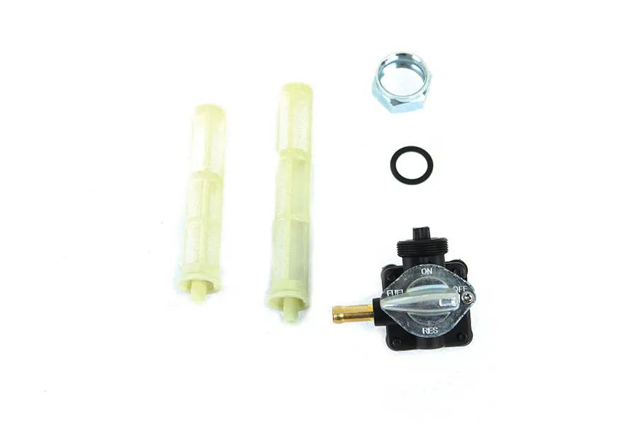 V-Twin Vacuum Petcock Fuel Valve for Harley Davidson FXST & FLST Models - Black by V-Twin