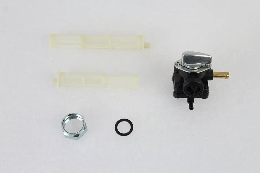 V-Twin Vacuum Petcock Fuel Valve for Harley Davidson FXST & FLST Models - Black by V-Twin