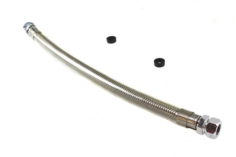 V-Twin Braided Steel Crossover Fuel Line with Chrome Ends for Harley Davidson FXST by V-Twin