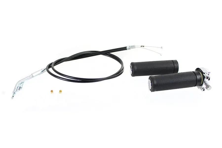 V-Twin Twist Grip Kit with Cables for Harley Davidson FX and XL Models by V-Twin