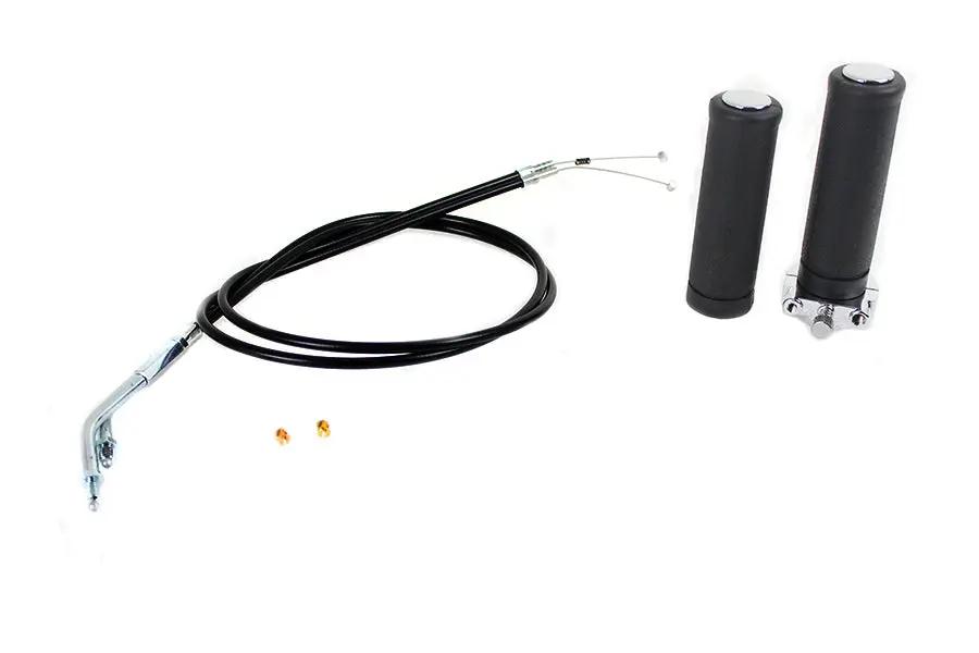 V-Twin Twist Grip Kit with Cables for Harley Davidson FX and XL Models by V-Twin