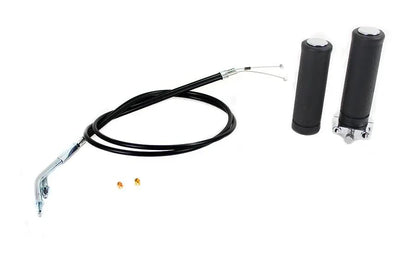 V-Twin Twist Grip Kit with Cables for Harley Davidson FX and XL Models by V-Twin