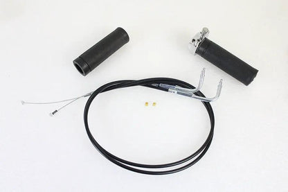 V-Twin Twist Grip Kit with Black Cables for Harley Davidson FX and XL Models by V-Twin