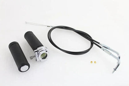 V-Twin Twist Grip Kit with Cables for Harley Davidson FX & FL Models by V-Twin