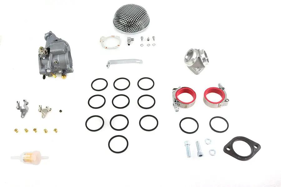 V-Twin OKO 47mm Shorty Carburetor Kit Alloy for Harley Davidson FL and FX Models by V-Twin