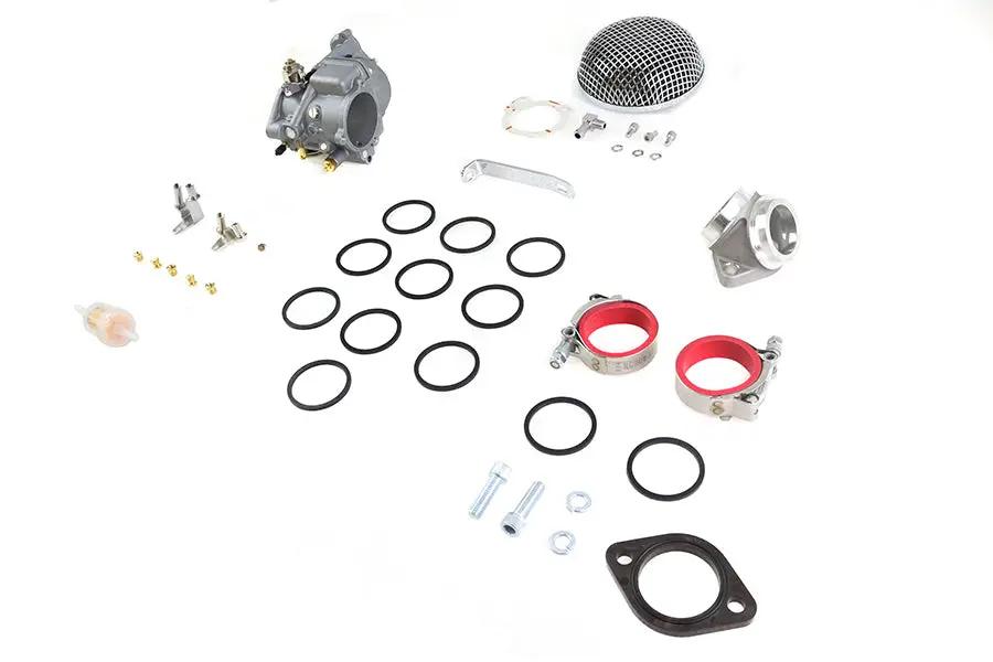 V-Twin OKO 47mm Shorty Carburetor Kit Alloy for Harley Davidson FL and FX Models by V-Twin