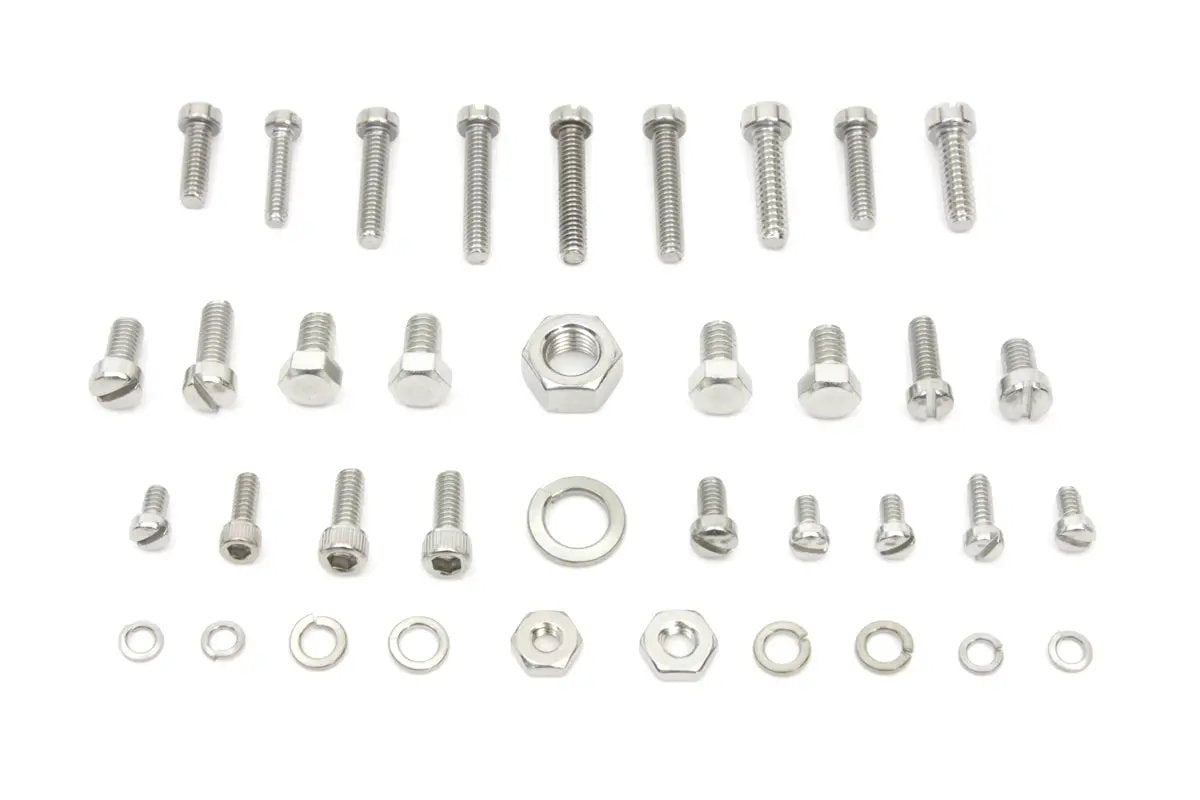 V-Twin Linkert Carburetor Screw Kit Zicad Plated for Harley Davidson FL Models by V-Twin